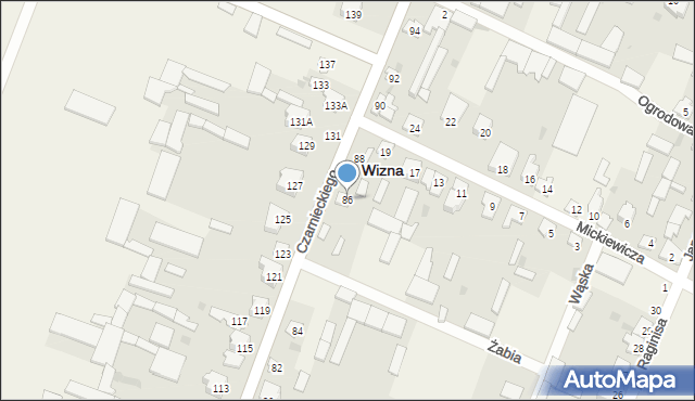 Wizna, Czarnieckiego Stefana, hetm., 86, mapa Wizna