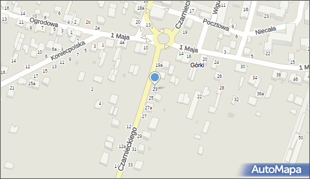 Włoszczowa, Czarnieckiego Stefana, hetm., 23, mapa Włoszczowa