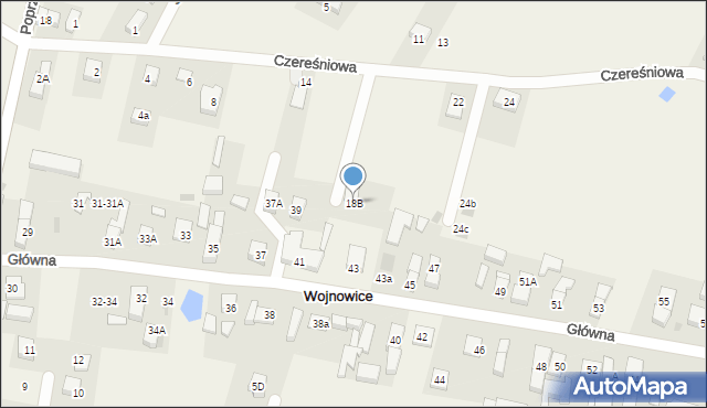 Wojnowice, Czereśniowa, 18B, mapa Wojnowice