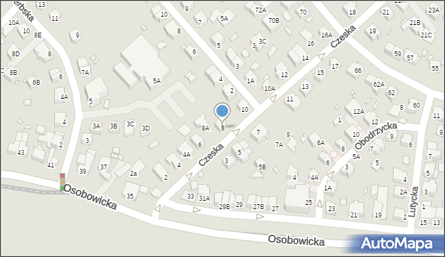 Wrocław, Czeska, 8, mapa Wrocławia