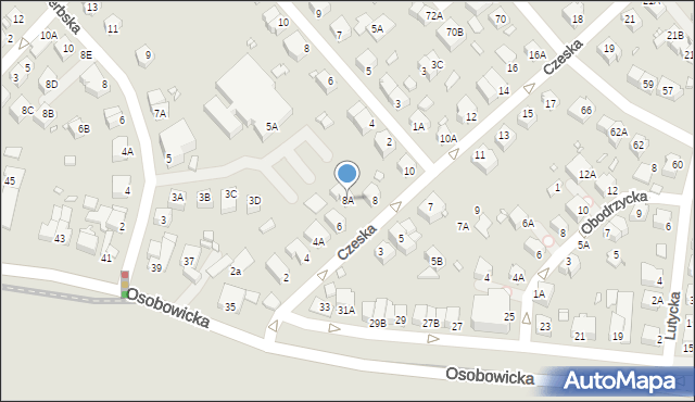 Wrocław, Czeska, 8A, mapa Wrocławia