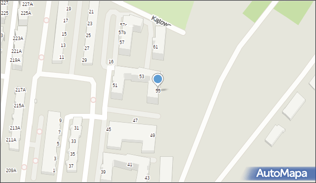 Wrocław, Czartoryskiego Adama Jerzego, 55, mapa Wrocławia