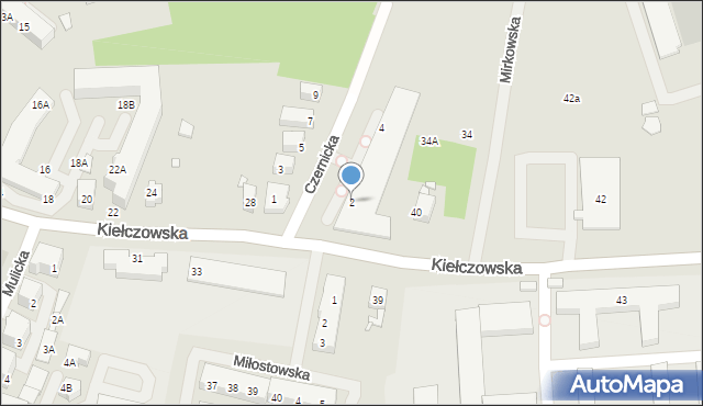 Wrocław, Czernicka, 2, mapa Wrocławia