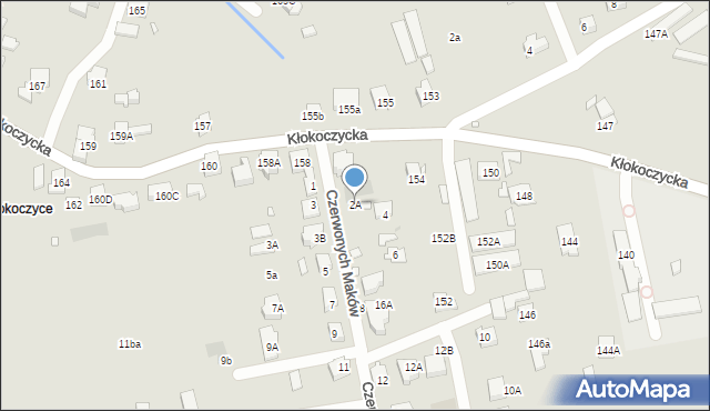 Wrocław, Czerwonych Maków, 2A, mapa Wrocławia