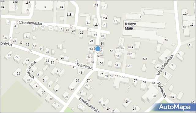 Wrocław, Czechowicka, 34, mapa Wrocławia