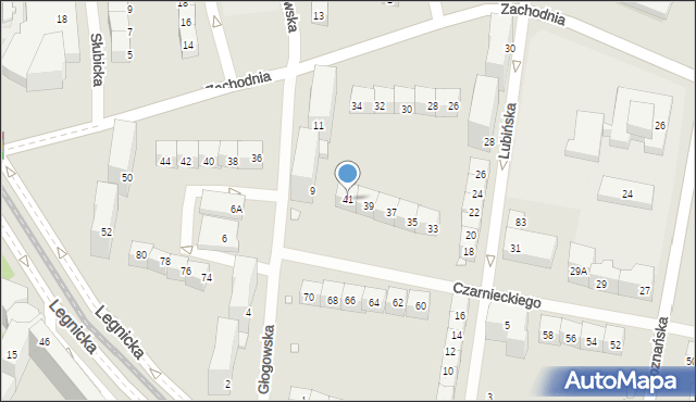 Wrocław, Czarnieckiego Stefana, hetm., 41, mapa Wrocławia