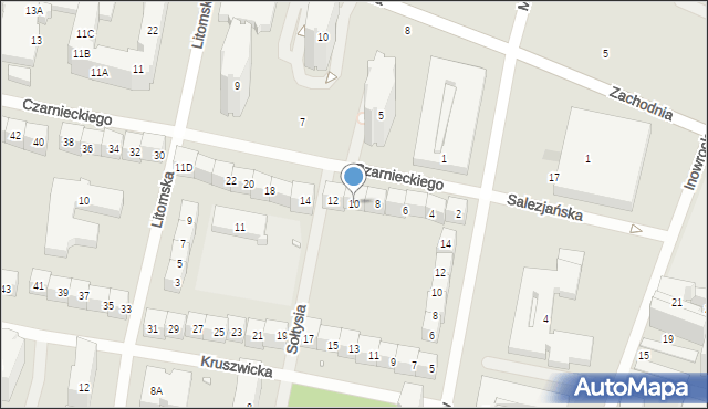 Wrocław, Czarnieckiego Stefana, hetm., 10, mapa Wrocławia