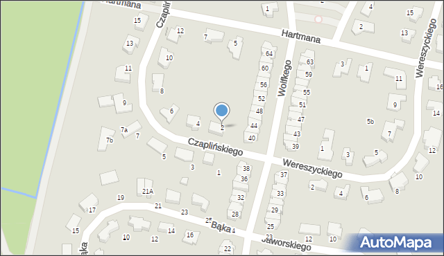 Wrocław, Czaplińskiego Władysława, 2, mapa Wrocławia