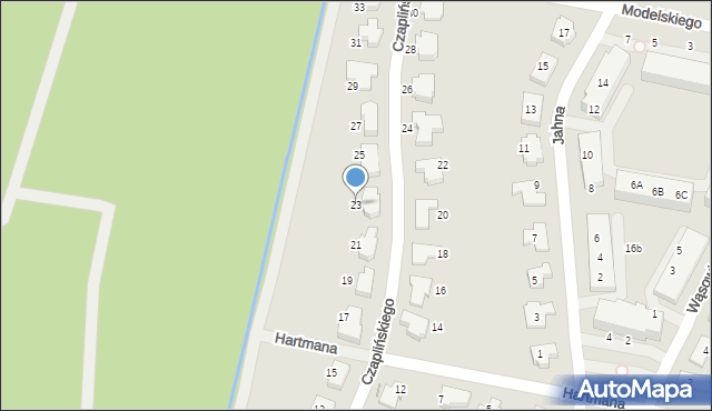 Wrocław, Czaplińskiego Władysława, 23, mapa Wrocławia