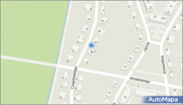 Wrocław, Czaplińskiego Władysława, 34, mapa Wrocławia