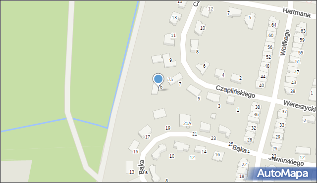 Wrocław, Czaplińskiego Władysława, 7c, mapa Wrocławia