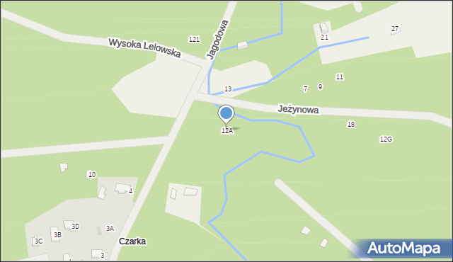 Wysoka Lelowska, Czarka, 12A, mapa Wysoka Lelowska