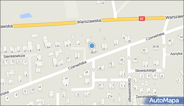 Wyszogród, Czerwińska, 19, mapa Wyszogród