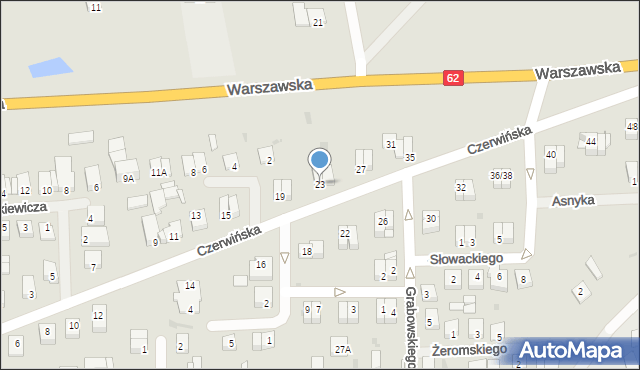 Wyszogród, Czerwińska, 23, mapa Wyszogród