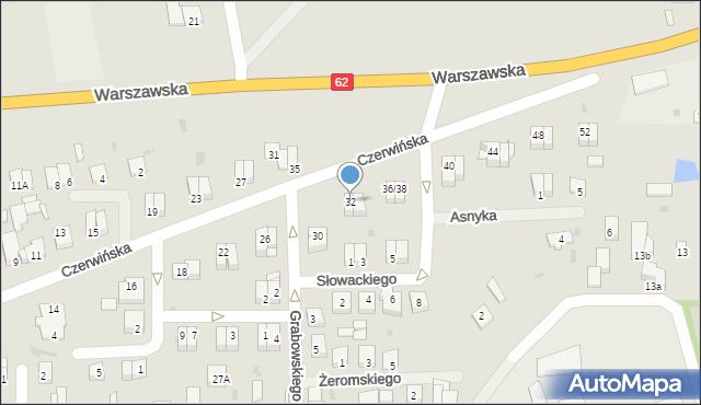 Wyszogród, Czerwińska, 32, mapa Wyszogród