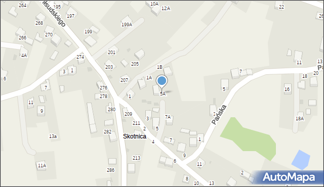 Zagórze, Czerwona Górka, 5A, mapa Zagórze