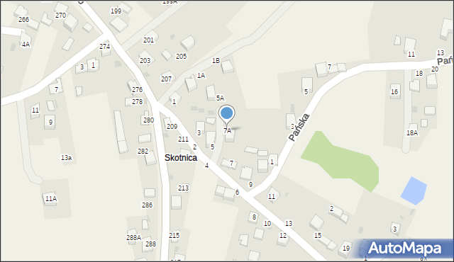 Zagórze, Czerwona Górka, 7A, mapa Zagórze