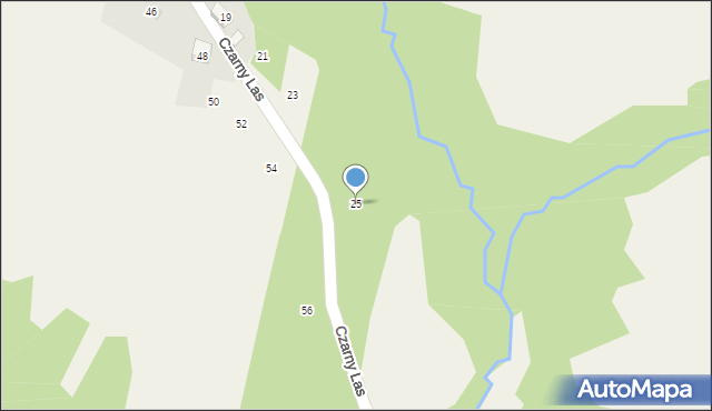 Zakliczyn, Czarny Las, 25, mapa Zakliczyn