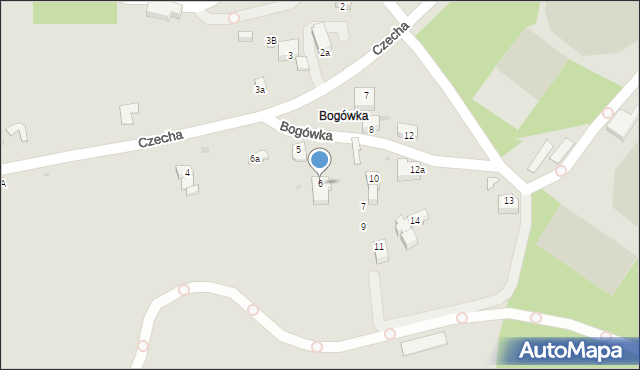 Zakopane, Czecha Bronisława, 6, mapa Zakopanego