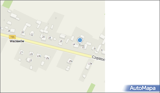 Zawada, Częstochowska, 12, mapa Zawada