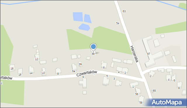 Zawiercie, Czwartaków, 6c, mapa Zawiercie