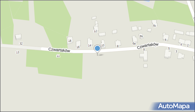 Zawiercie, Czwartaków, 9, mapa Zawiercie