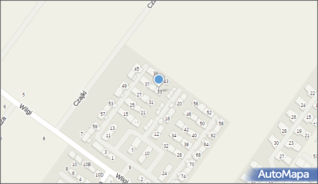 Zgorzała, Czyżyka, 33, mapa Zgorzała