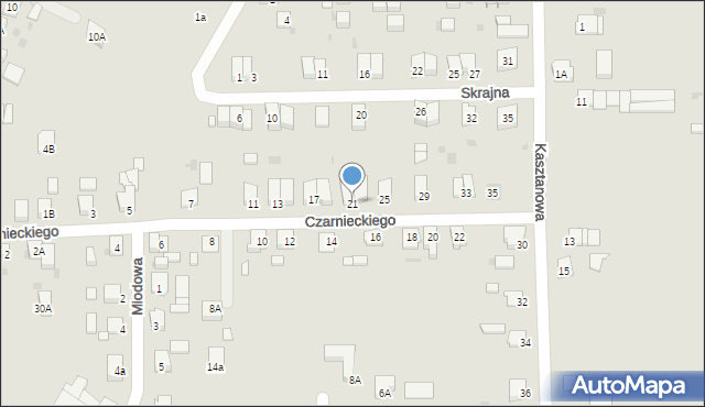 Żnin, Czarnieckiego Stefana, hetm., 21, mapa Żnin
