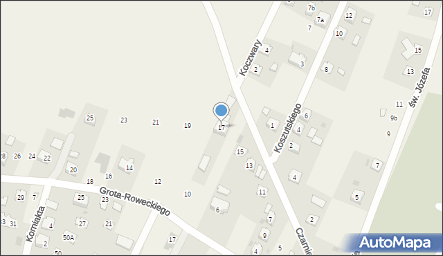 Żurawica, Czarnieckiego Stefana, hetm., 17, mapa Żurawica