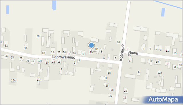 Adamów, Dąbrowskiego Jarosława, gen., 10, mapa Adamów