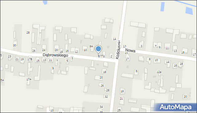 Adamów, Dąbrowskiego Jarosława, gen., 6, mapa Adamów