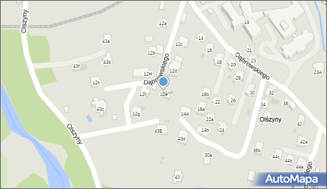 Andrychów, Dąbrowskiego Jarosława, gen., 12e, mapa Andrychów