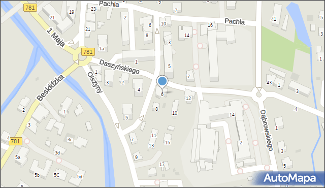 Andrychów, Daszyńskiego Ignacego, 6, mapa Andrychów