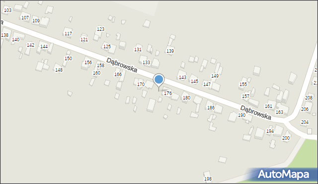 Będzin, Dąbrowska, 174, mapa Będzin