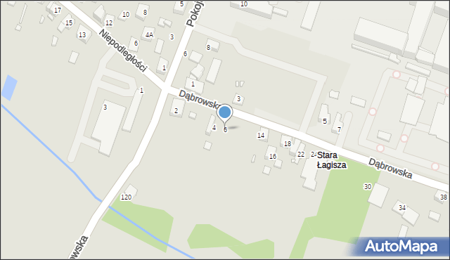 Będzin, Dąbrowska, 6, mapa Będzin