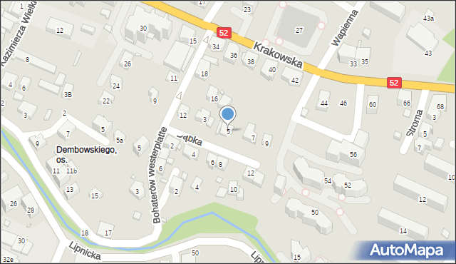 Bielsko-Biała, Dąbka Stanisława, płk., 5, mapa Bielsko-Białej