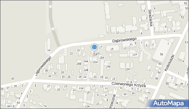 Biłgoraj, Dąbrowskiego Henryka, gen., 21a, mapa Biłgoraj