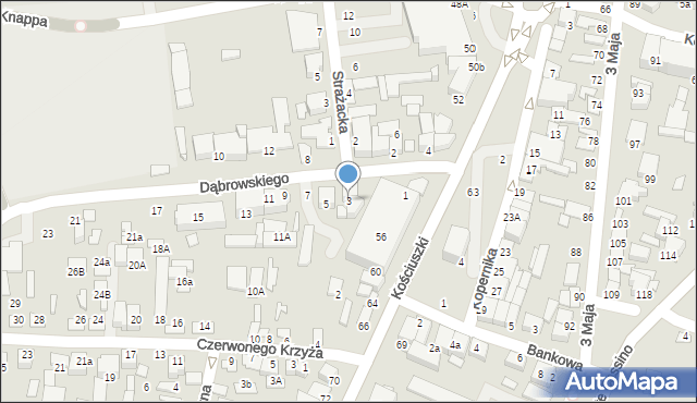 Biłgoraj, Dąbrowskiego Henryka, gen., 3, mapa Biłgoraj