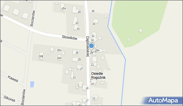 Bobrowniki, Dąbrowskiej Marii, 26, mapa Bobrowniki