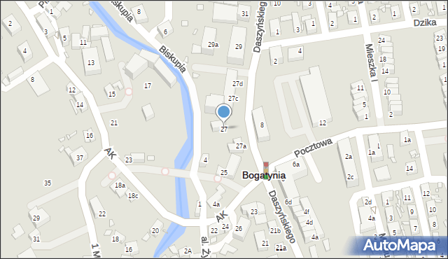 Bogatynia, Daszyńskiego Ignacego, 27, mapa Bogatynia