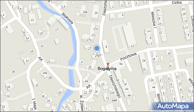 Bogatynia, Daszyńskiego Ignacego, 27a, mapa Bogatynia