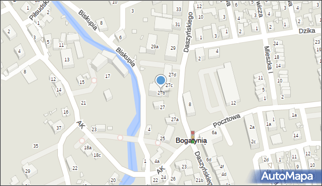 Bogatynia, Daszyńskiego Ignacego, 27b, mapa Bogatynia