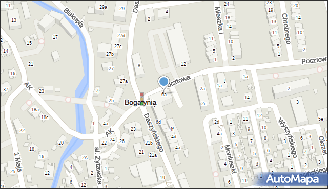 Bogatynia, Daszyńskiego Ignacego, 6a, mapa Bogatynia