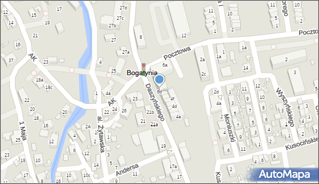 Bogatynia, Daszyńskiego Ignacego, 6d, mapa Bogatynia