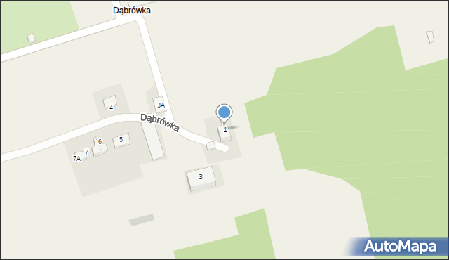 Bojszów, Dąbrówka, 1, mapa Bojszów