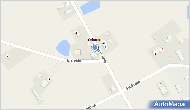 Bolumin, Dąbrowska, 11, mapa Bolumin