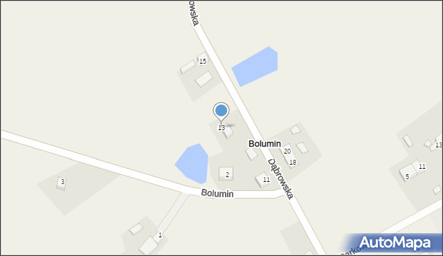 Bolumin, Dąbrowska, 13, mapa Bolumin