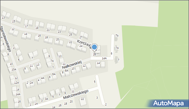 Borowiec, Dąbrowskiej Marii, 16, mapa Borowiec