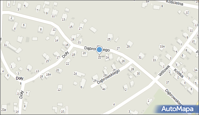 Brzeszcze, Dąbrowskiego, 22, mapa Brzeszcze