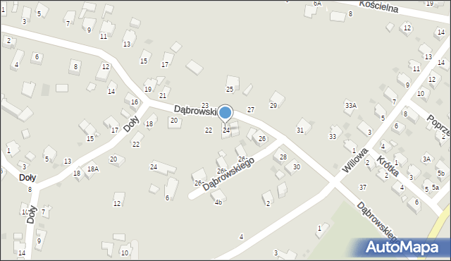 Brzeszcze, Dąbrowskiego, 24, mapa Brzeszcze